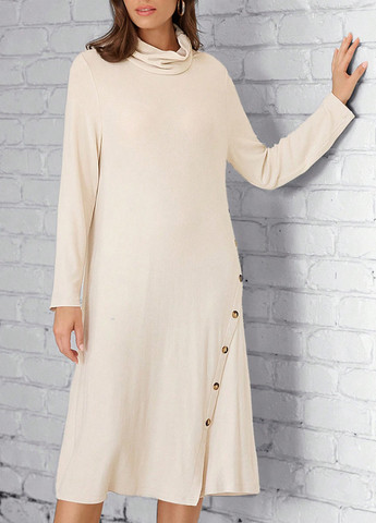 Айворі кежуал сукня а-силует SHEIN однотонна