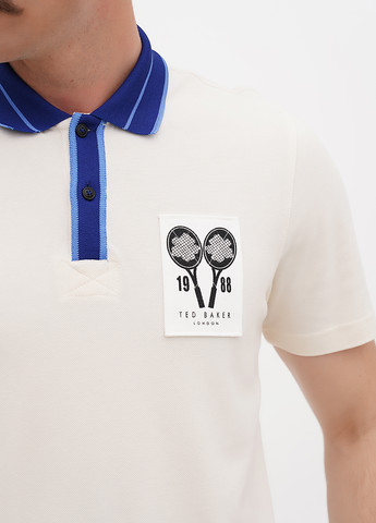 Молочная футболка-поло для мужчин Ted Baker однотонная