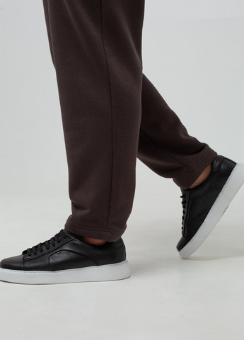 Кофейные спортивные демисезонные прямые брюки K.O.R