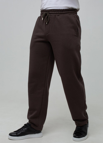 Кофейные спортивные демисезонные прямые брюки K.O.R