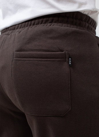 Кофейные спортивные демисезонные прямые брюки K.O.R