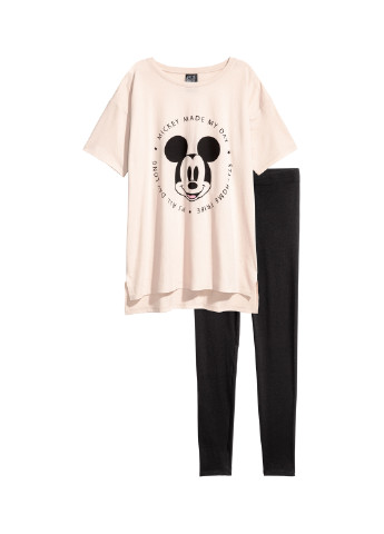 Комбинированная всесезон пижама (футболка, леггинсы) футболка + брюки H&M