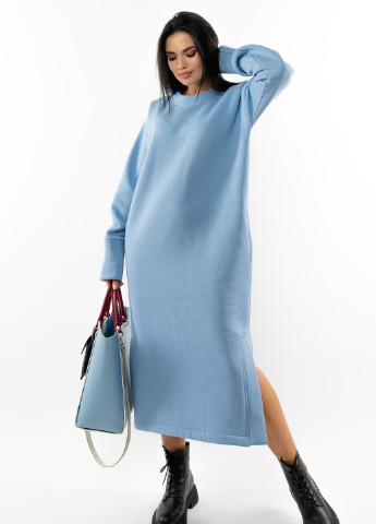 Голубое кэжуал платье Ри Мари однотонное