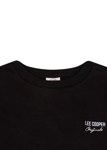 Свитшот Lee Cooper - Прямой крой логотип черный кэжуал трикотаж - (163087970)