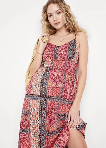 Комбинированное кэжуал платье в стиле ампир Old Navy с рисунком