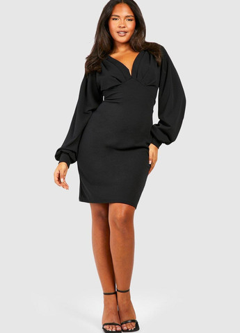 Черное праздничный платье футляр Boohoo однотонное