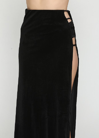 Черная кэжуал однотонная юбка Akira макси