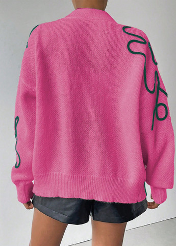 Розовый демисезонный кардиган SHEIN