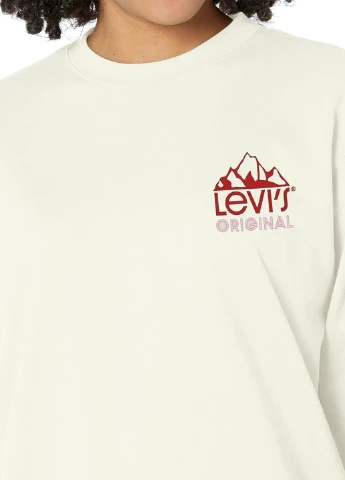 Молочний світшот Levi's однотонний без декору (316534492)