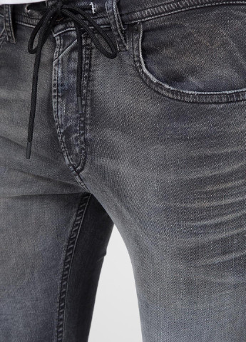 Серые демисезонные зауженные джинсы Diesel