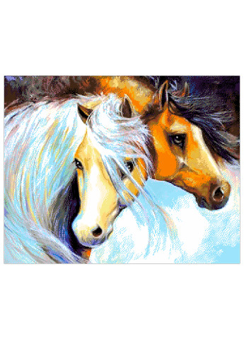 Набор для вышивания бисером Пара лошадей 63х51 см Александра Токарева (252253705)