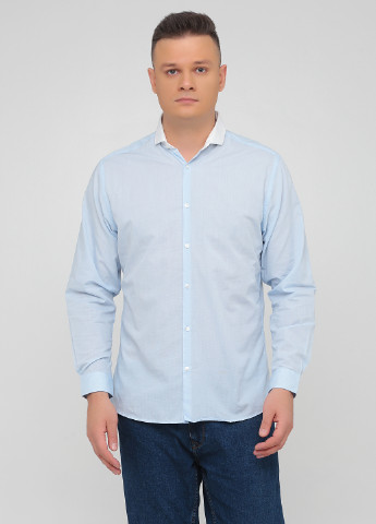 Светло-голубой кэжуал рубашка с геометрическим узором Cedar Wood State