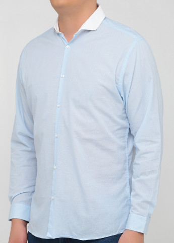 Светло-голубой кэжуал рубашка с геометрическим узором Cedar Wood State