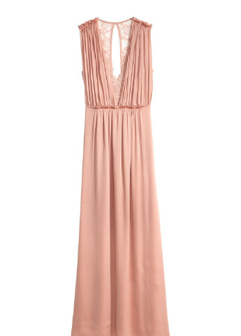 Рожева святковий довга сукня H&M однотонна