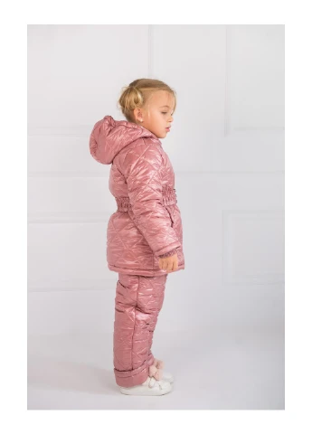 Рожевий демісезонний зимовий дитячий костюм курточка + комбінезон pink 86 Color Dreams