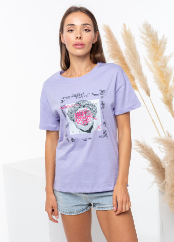 Фиолетовая летняя футболка Icon