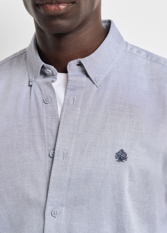 Синяя кэжуал рубашка меланж Springfield