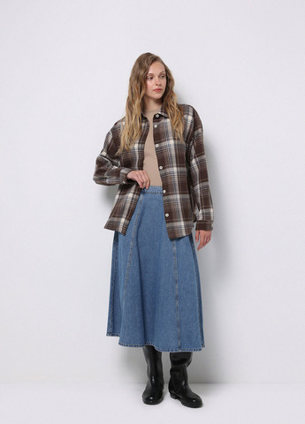 Коричневая кэжуал рубашка в клетку Colin's