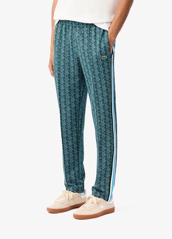 Зеленые спортивные демисезонные прямые брюки Lacoste