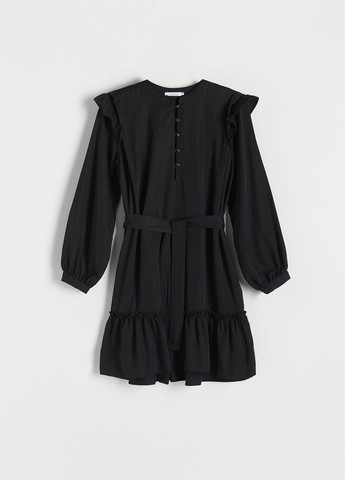 Черное кэжуал платье Reserved однотонное