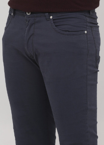 Темно-синие кэжуал демисезонные зауженные брюки Lagrand