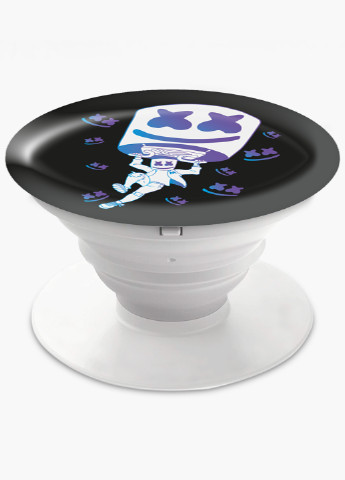 Попсокет (Popsockets) тримач для смартфону Маршмелло Фортнайт (Marshmello Fortnite) (8754-1329) Чорний MobiPrint (216748448)