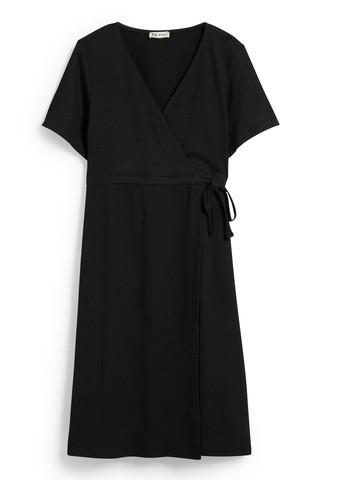 Чорна кежуал сукня для вагітних на запах C&A однотонна