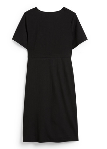 Черное кэжуал платье для беременных на запах C&A однотонное