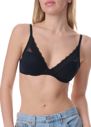 Чорний мінімайзер бюстгальтер Tommy Hilfiger з кісточками нейлон