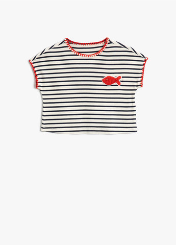 Комбинированная летняя футболка KOTON