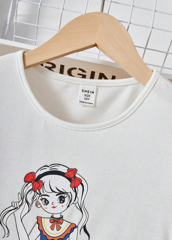 Комбинированный летний комплект (футболка, брюки) SHEIN