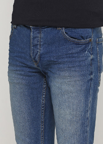Синие демисезонные зауженные джинсы Solid