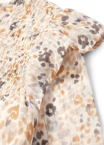 Светло-бежевая с абстрактным узором блузка C&A демисезонная