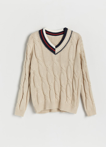 Бежевый демисезонный пуловер пуловер Reserved