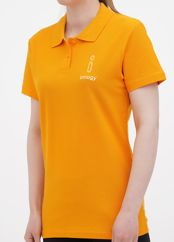 Желтая женская футболка-поло Innogy однотонная