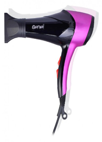 Фен для укладання волосся GM-1766 2 швидкості 3 температурні режими з іонізацією 2600Вт Фіолетовий Gemei (254055480)
