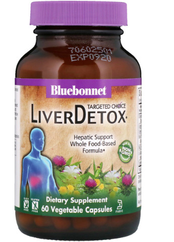 Комплекс для Детоксикации Печени, Liver Detox, Targeted Choice,, 60 растительных капсул Bluebonnet Nutrition (228291698)