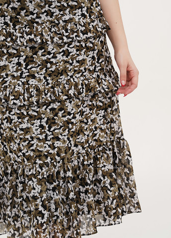 Оливкова (хакі) кежуал сукня Michael Kors з квітковим принтом