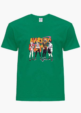 Зеленая демисезонная футболка детская наруто (naruto)(9224-2630) MobiPrint