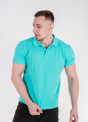 Мятная футболка-футболка поло мужская для мужчин TvoePolo однотонная