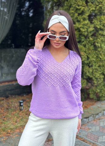 Бузковий демісезонний пуловер пуловер No Brand