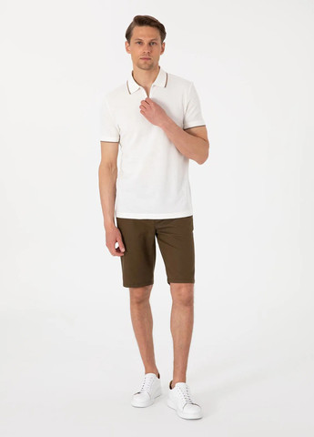 Молочная футболка-поло для мужчин Pierre Cardin однотонная