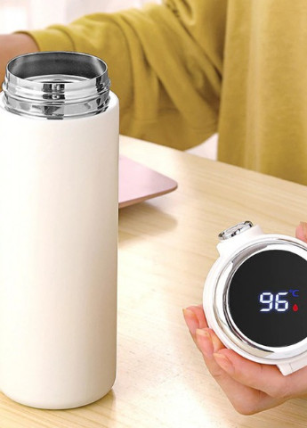 Розумний термос з датчиком температури та дисплеїв Vacuum 420 мл - бежевий More (253856176)
