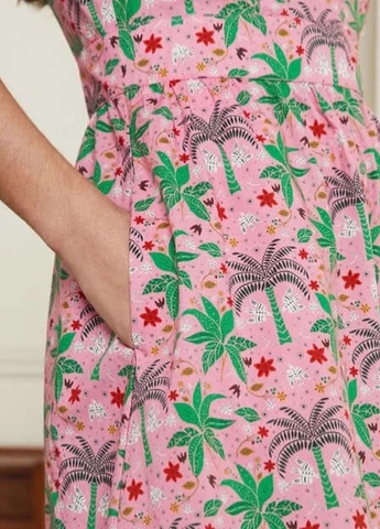 Рожева кежуал сукня кльош Boden з малюнком