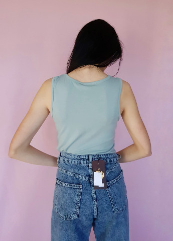 Боді-майка однотонний М'ятний Nasty Gal (255994611)