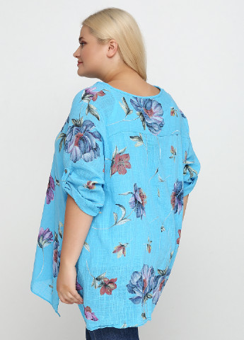 Голубая демисезонная блуза Italy Moda