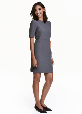 Сіра ділова сукня кльош H&M однотонна