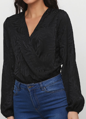 Блуза New Look блуза-боді однотонний чорний кежуал поліестер