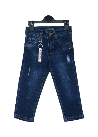 Темно-синие демисезонные прямые джинсы E&H