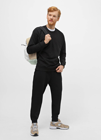 Черный свитшот Piazza Italia однотонный без декора (329039518)